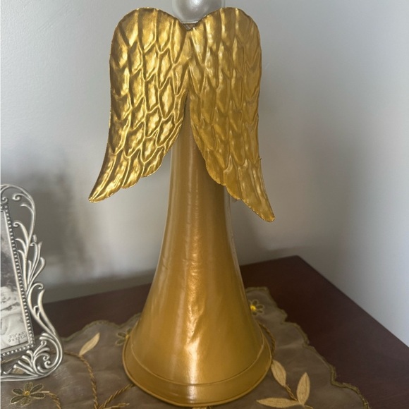 Better Homes And Gardens limited edition Gold Angel Candle Holder. 14” tall - Picture 4 of 7